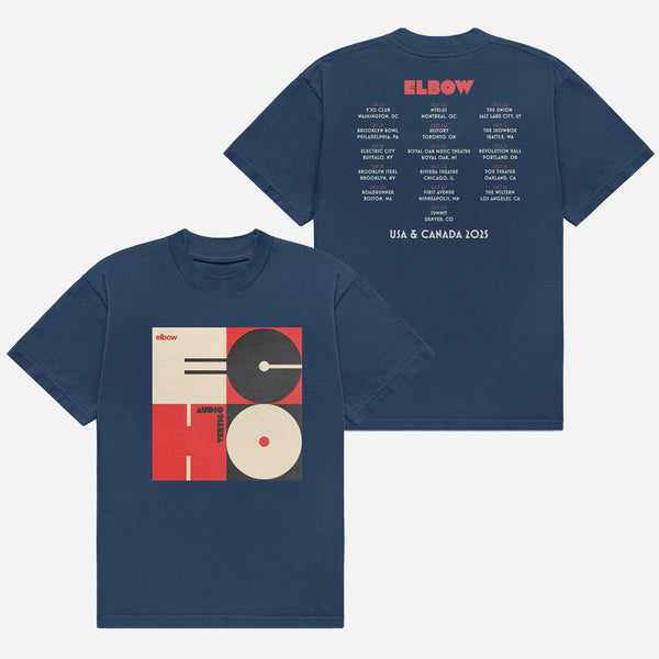 AUDIO VERTIGO USA & CANADA 2025 TOUR T-SHIRT - NAVY