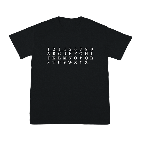 Numerology Black T-shirt