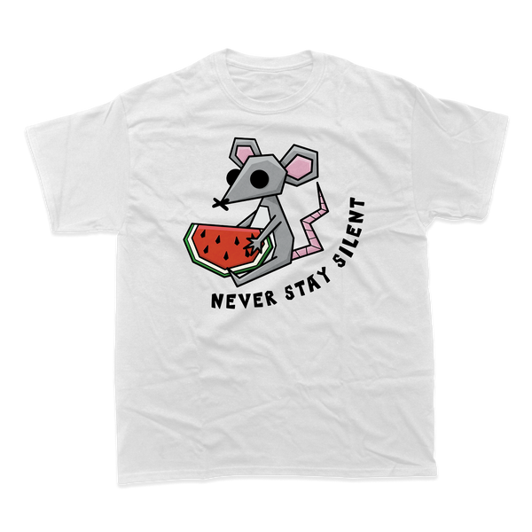 NEVER STAY SILENT T-SHIRT (WHITE) - T-Shirt