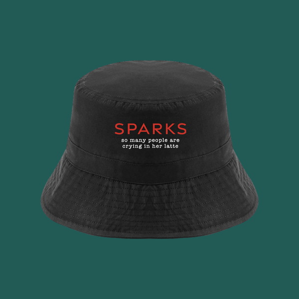 CRYING IN HER LATTE BUCKET HAT (BLACK)