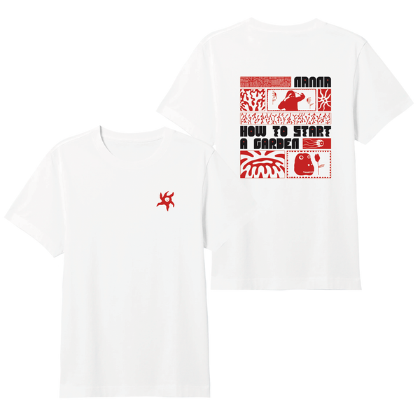 White How to Start a Garden Illustrated Tee