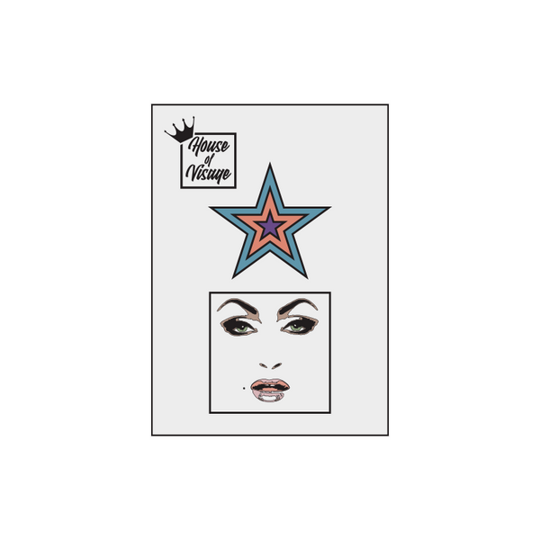 FACE AND STAR ENAMEL PIN SET - Misc