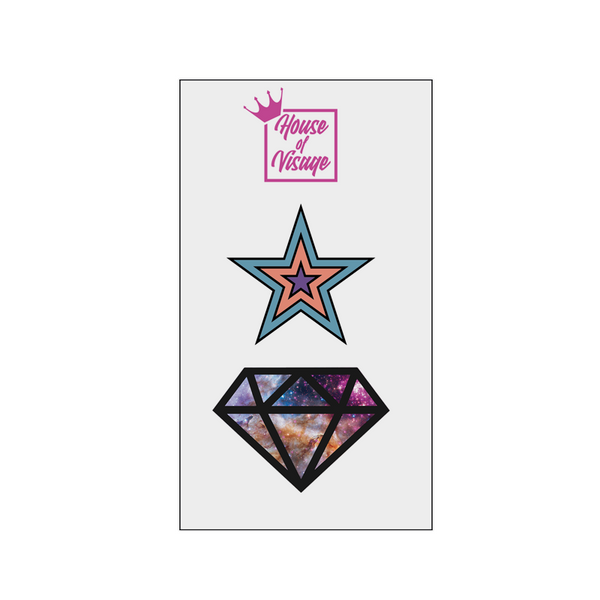 STAR AND DIAMOND TATTOO SET - Misc