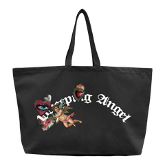 Decoupage Tote Bag Black