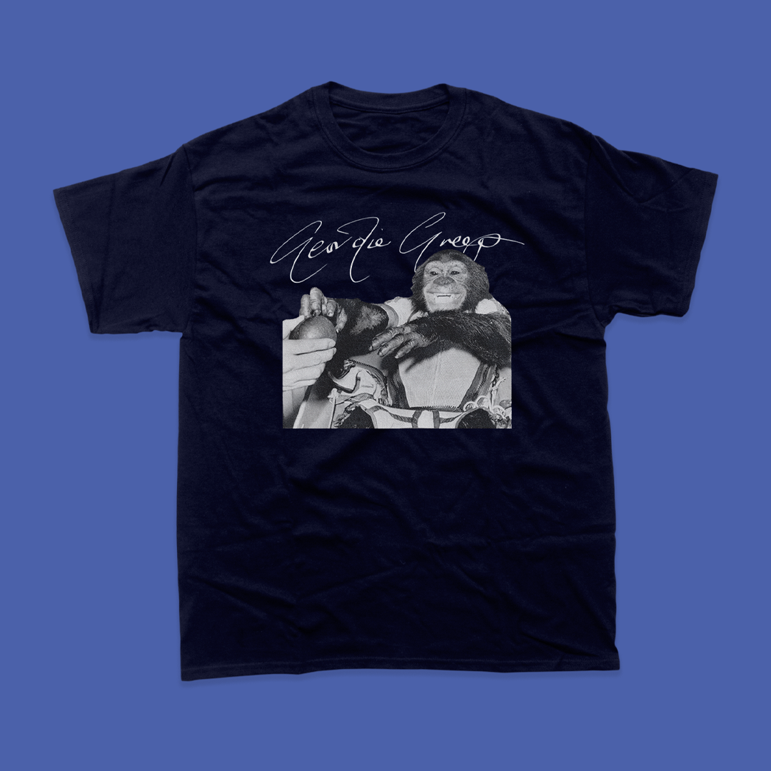 GEORDIE GREEP - CHIMP APPLE T-SHIRT (NAVY) - | Geordie Greep | US