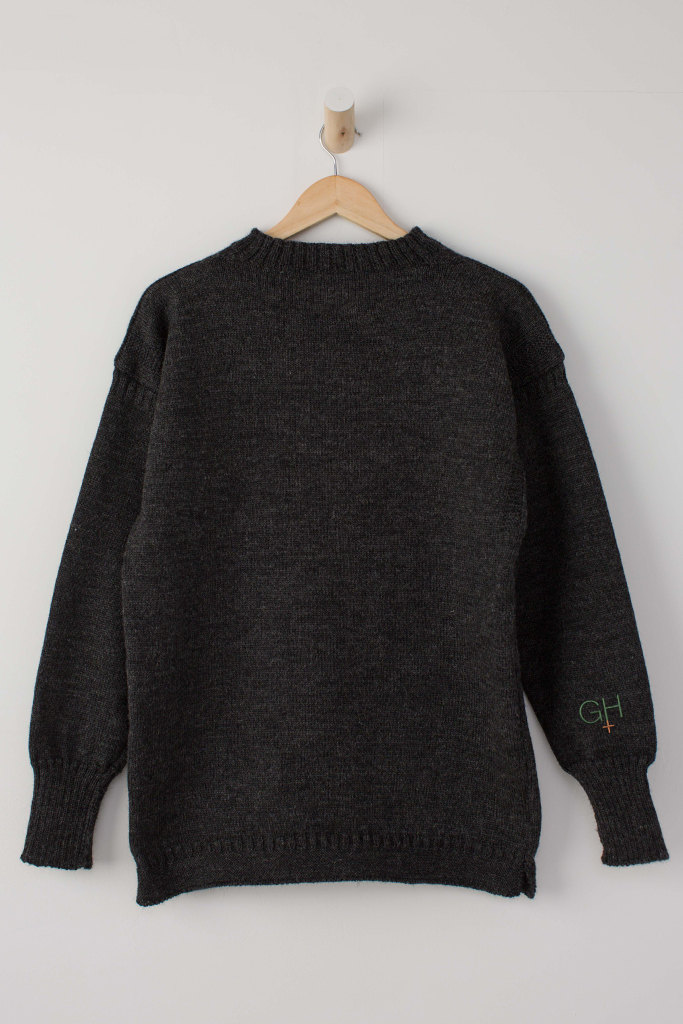 GH x LE TRICOTEUR CHARCOAL GUERNSEY JUMPER | Glen Hansard | US