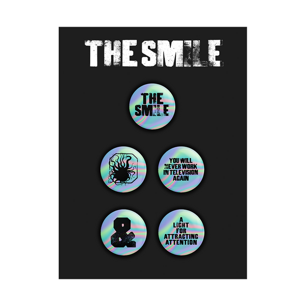 The Smile Holographic Button Badges