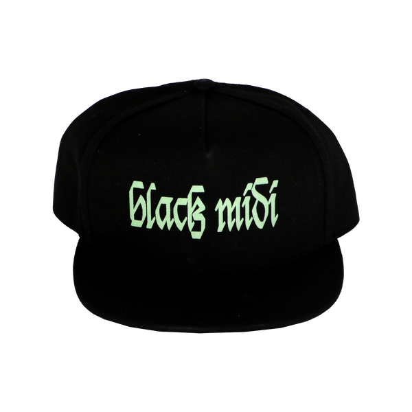 Black Midi Logo Glow In the Dark Black Cap