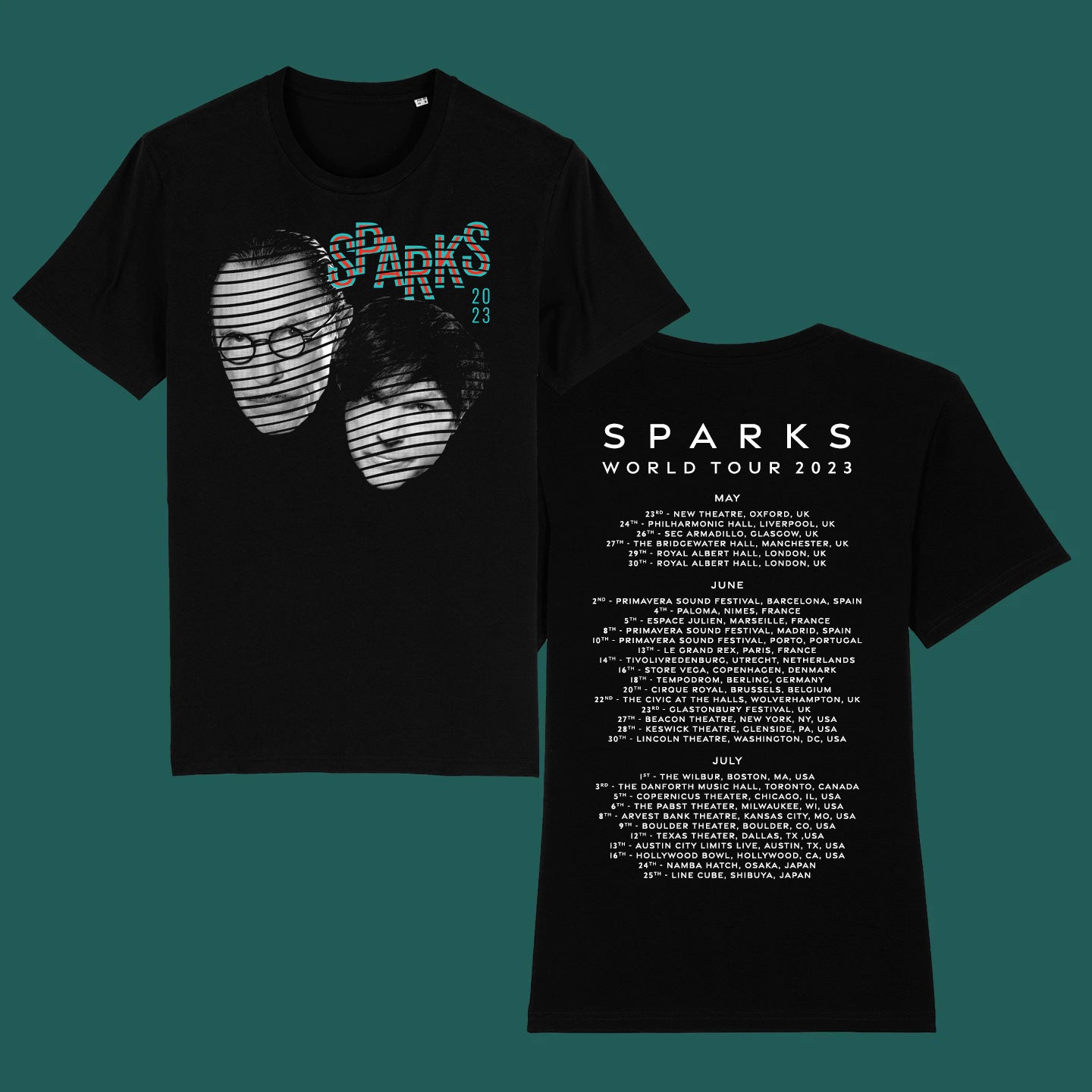 SPARKS 2023 TOUR T-SHIRT (BLACK) | Sparks | US Official Merch Superstore