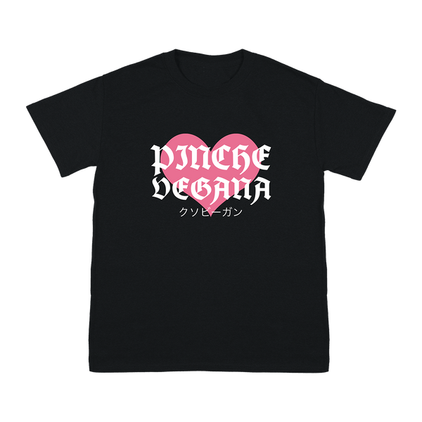 Pinche Vegana Heart Black T-shirt