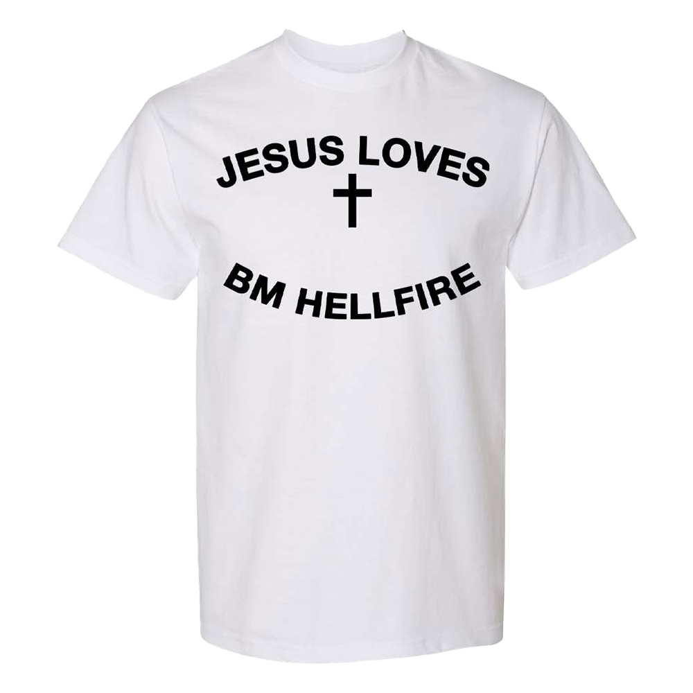 Black Midi Jesus Loves BM Hellfire Tee Black Midi US Official Merch