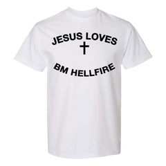 Black Midi Jesus Loves BM Hellfire Tee
