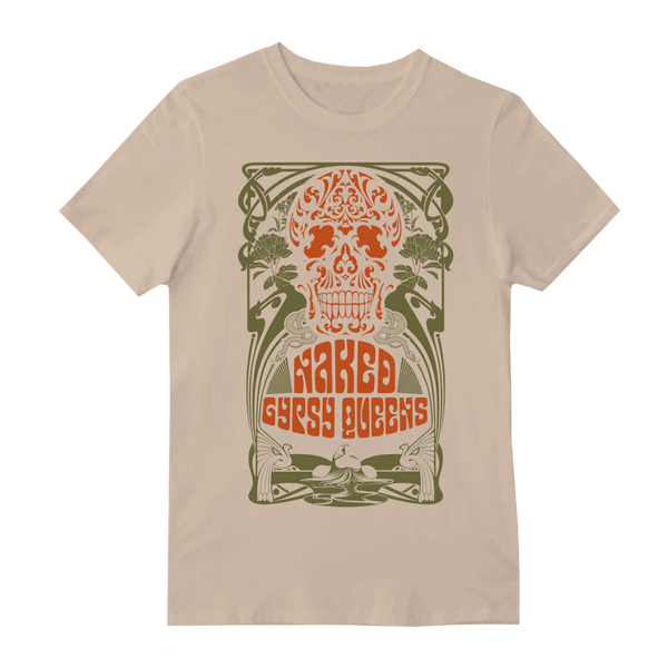 NAKED GYPSY QUEENS SKULL SAND T-SHIRT